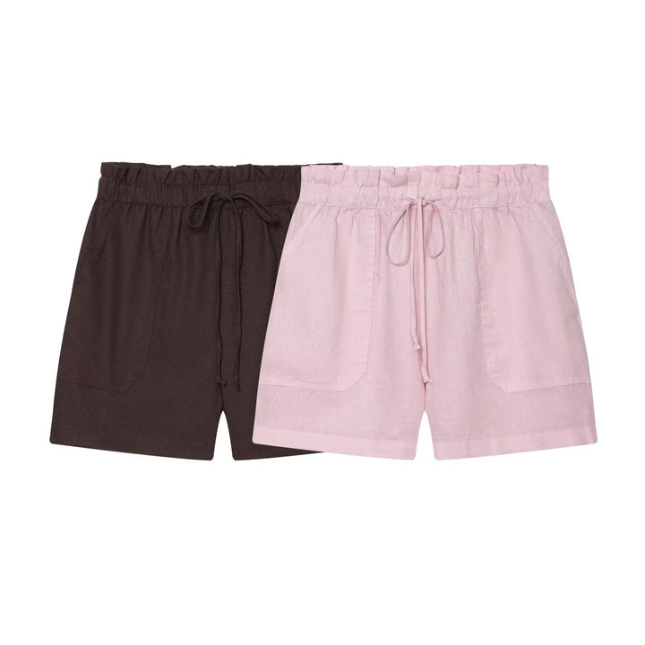 Damen bekväma fritidsshorts med elastisk midja och praktiska sidofickor Mirla-Eva Jonsson
