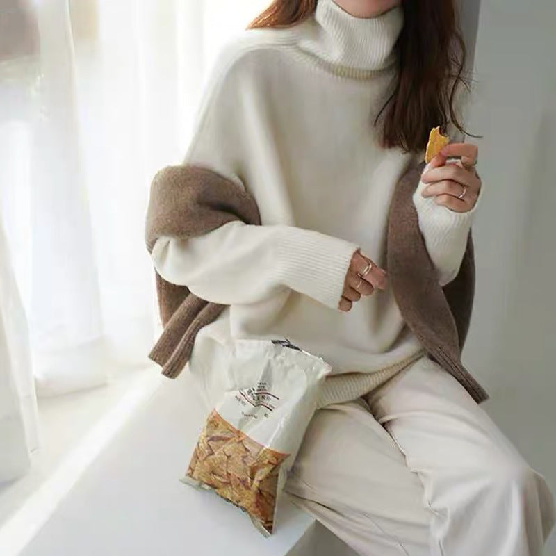 Damen bequemer Rollkragenpullover aus hochwertigem Wollmix Mirla-Eva Jonsson