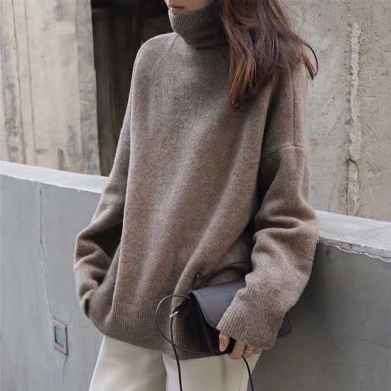 Damen bequemer Rollkragenpullover aus hochwertigem Wollmix Mirla-Eva Jonsson