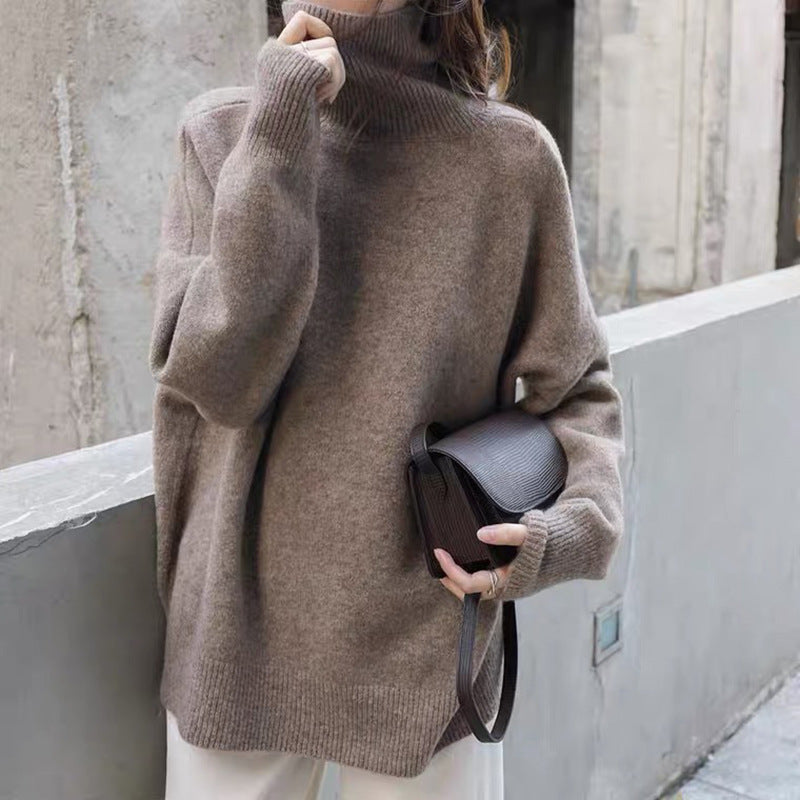 Damen bequemer Rollkragenpullover aus hochwertigem Wollmix Mirla-Eva Jonsson