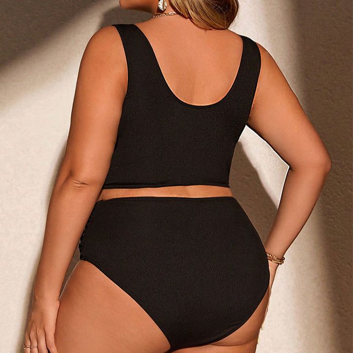 Damen bikini set med elegant inslagsdesign och hög midjeskärning Mirla-Eva Jonsson