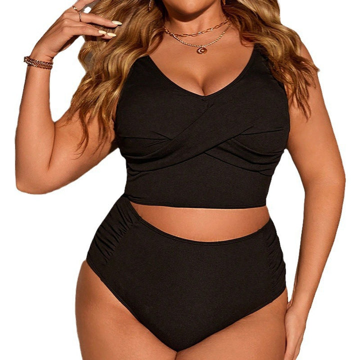 Damen bikini set med elegant inslagsdesign och hög midjeskärning Mirla-Eva Jonsson
