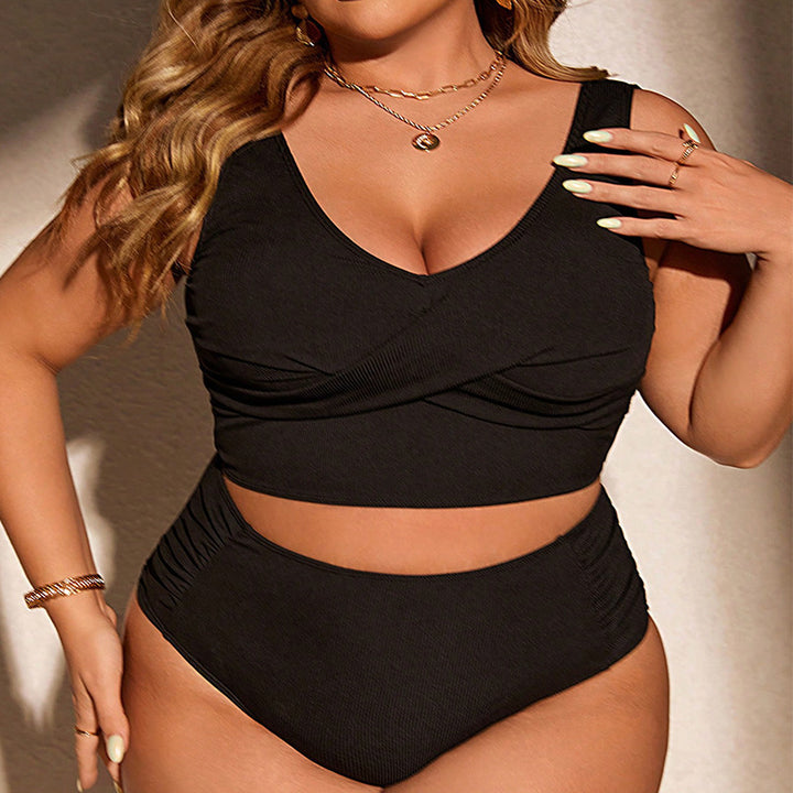 Damen bikini set med elegant inslagsdesign och hög midjeskärning Mirla-Eva Jonsson