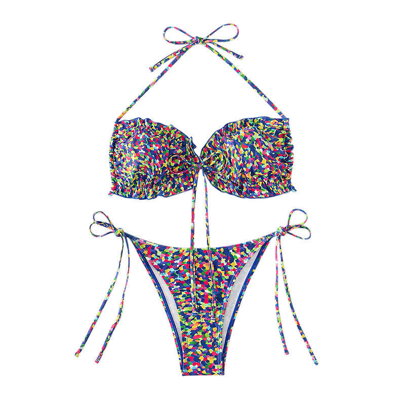 Damen bikini-set med justerbara remmar och hög benöppning Mirla-Eva Jonsson