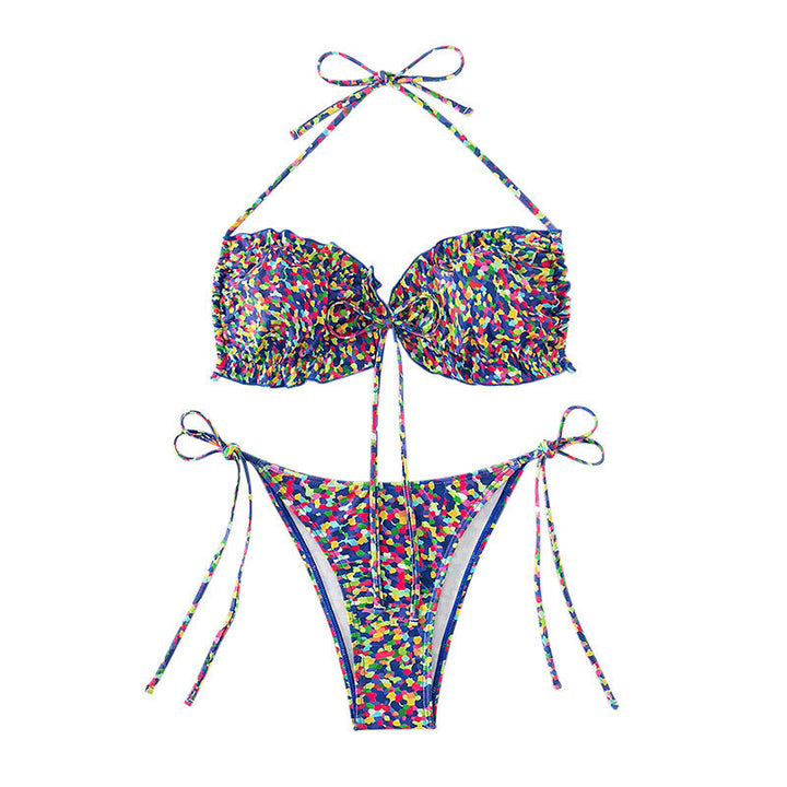 Damen bikini-set med justerbara remmar och hög benöppning Mirla-Eva Jonsson