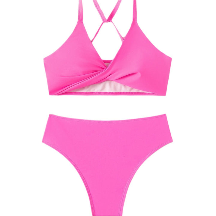 Damen bikini-set med stilig sportöverdel och högskuren trosor Mirla-Eva Jonsson