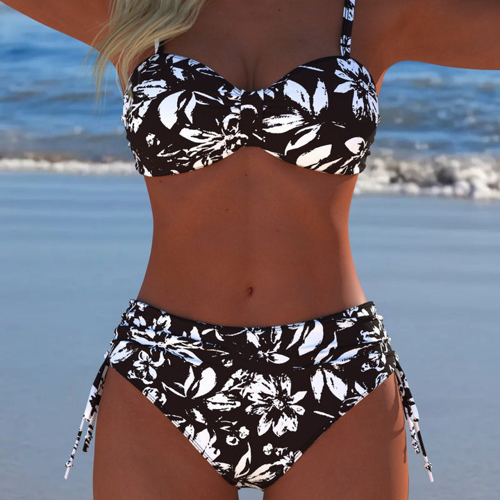 Damen bikini set med vadderad balconette-topp och högt skuren bikiniunderdel Mirla-Eva Jonsson