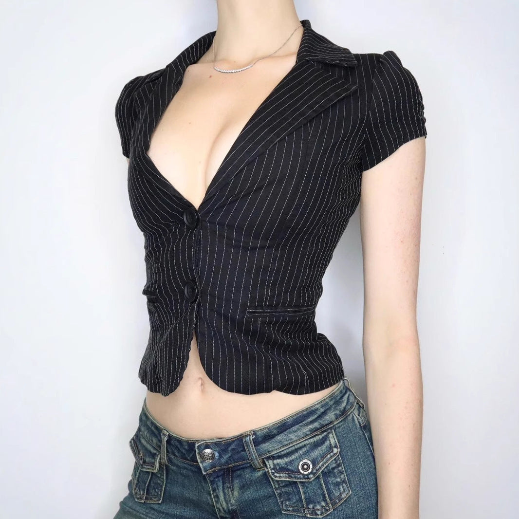 Damen blazer mit taillierter Schnitt und modernen Streifen Mirla-Eva Jonsson
