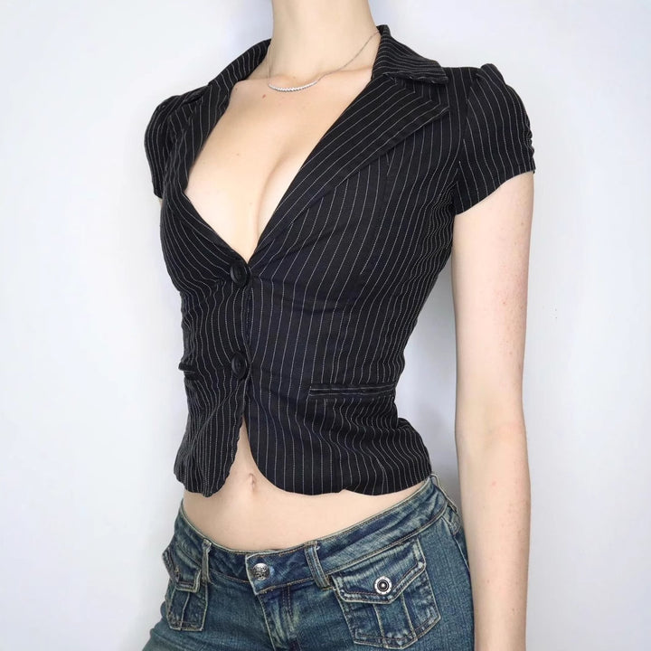 Damen blazer mit taillierter Schnitt und modernen Streifen Mirla-Eva Jonsson
