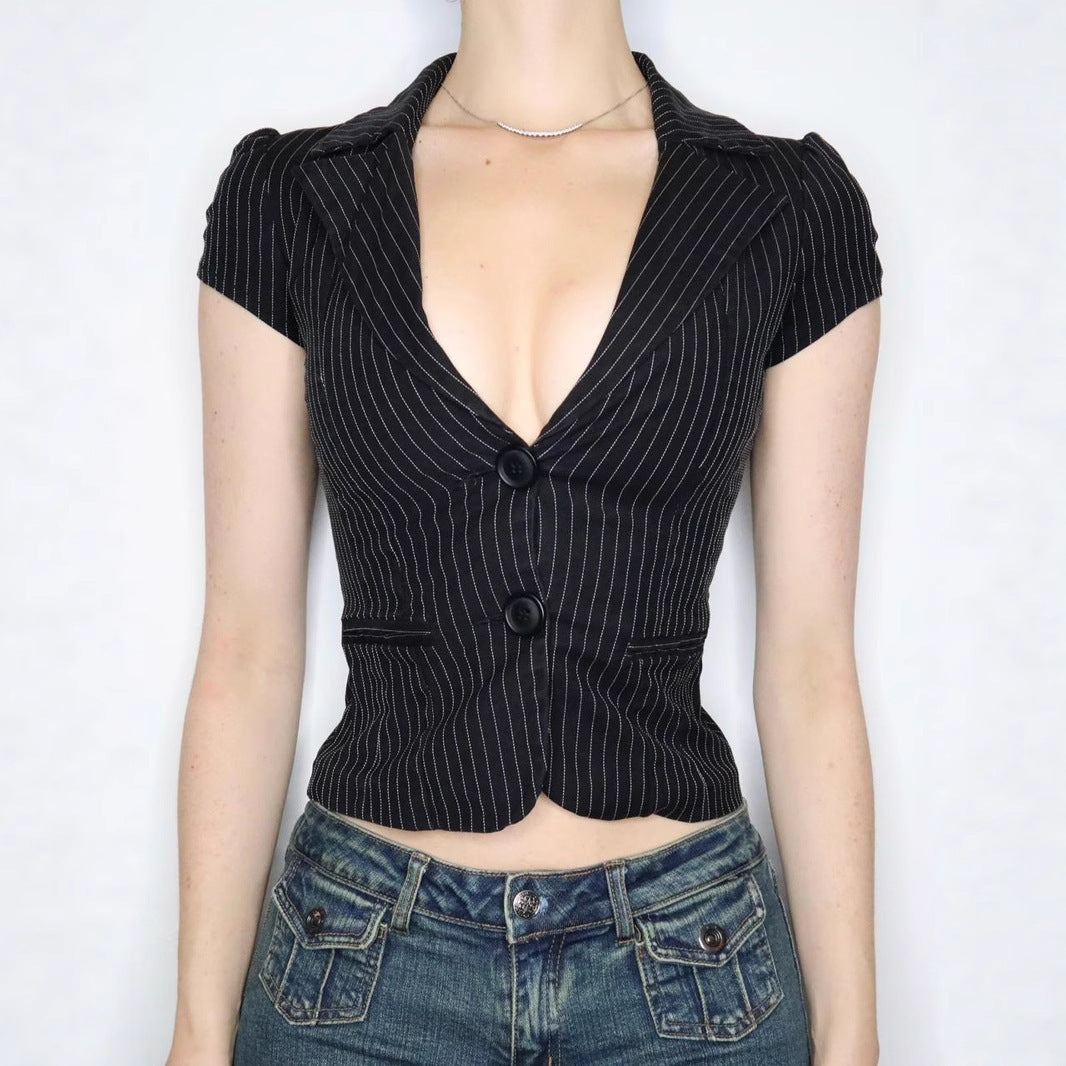 Damen blazer mit taillierter Schnitt und modernen Streifen Mirla-Eva Jonsson