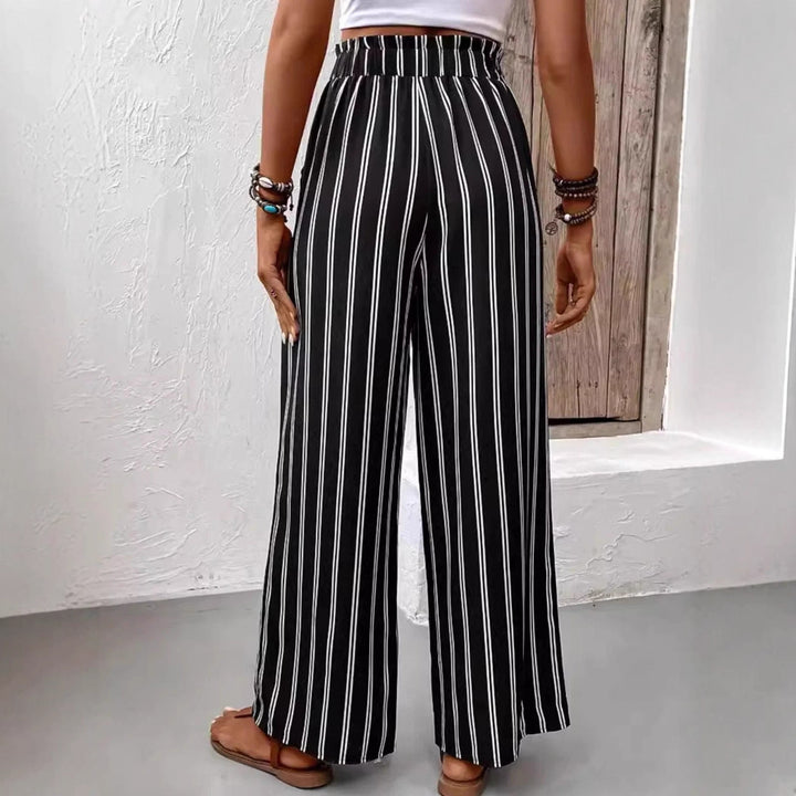 Damen bred randbyxor med elastisk midja och midjesnöre Mirla-Eva Jonsson
