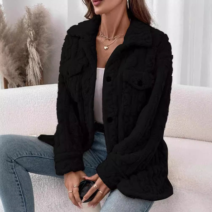 Damen cardigan i mjuk fleece-kvalitet Mirla-Eva Jonsson
