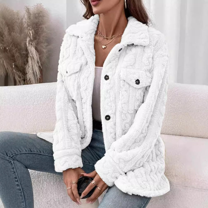 Damen cardigan i mjuk fleece-kvalitet Mirla-Eva Jonsson