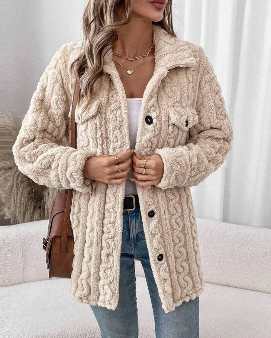 Damen cardigan i mjuk fleece-kvalitet Mirla-Eva Jonsson