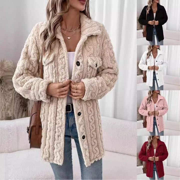 Damen cardigan i mjuk fleece-kvalitet Mirla-Eva Jonsson