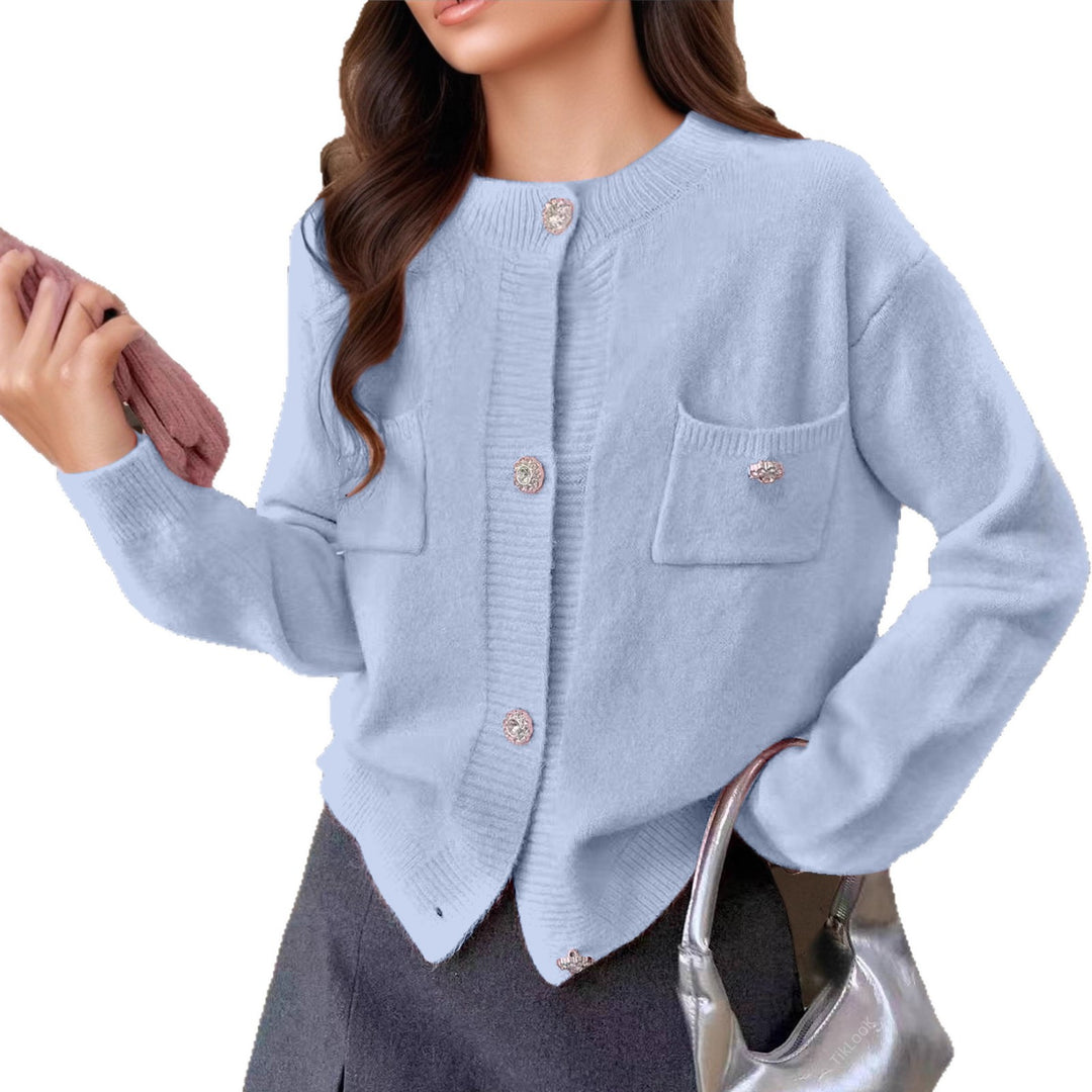 Damen cardigan med eleganta knapppdetaljer och praktiska fickor Mirla-Eva Jonsson