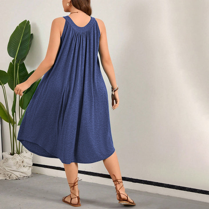 Damen casual A-line dress with generous cut and breathable material Mirla-Eva Jonsson