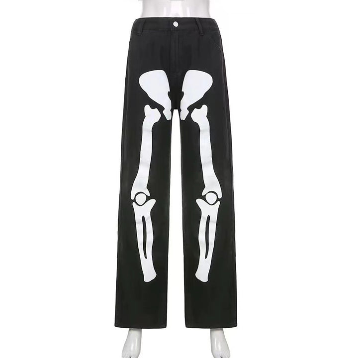 Damen casual Cargo pant with striking skeleton design Mirla-Eva Jonsson