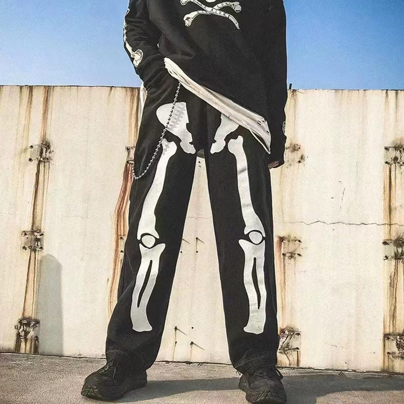 Damen casual Cargo pant with striking skeleton design Mirla-Eva Jonsson
