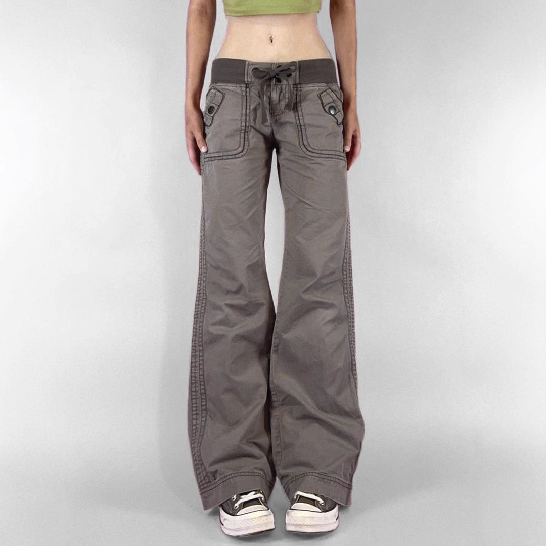Damen casual Flared jeans trousers with high waist and wide leg Mirla-Eva Jonsson