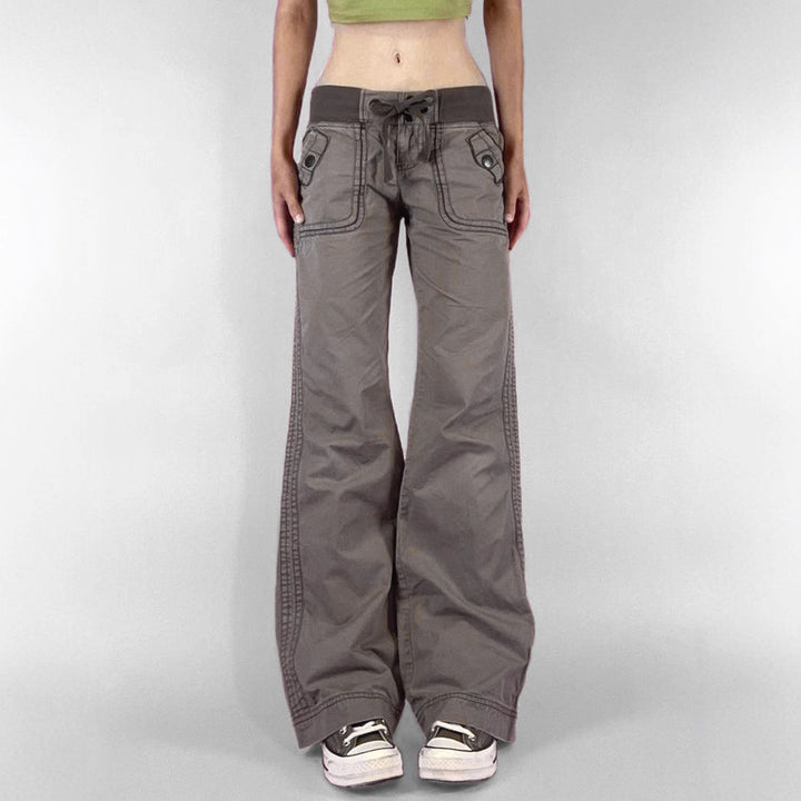 Damen casual Flared jeans trousers with high waist and wide leg Mirla-Eva Jonsson