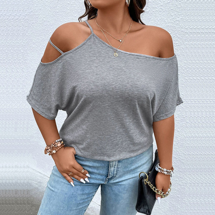 Damen casual Off-Shoulder T-Shirt mit modischen Trägerdetails Mirla-Eva Jonsson