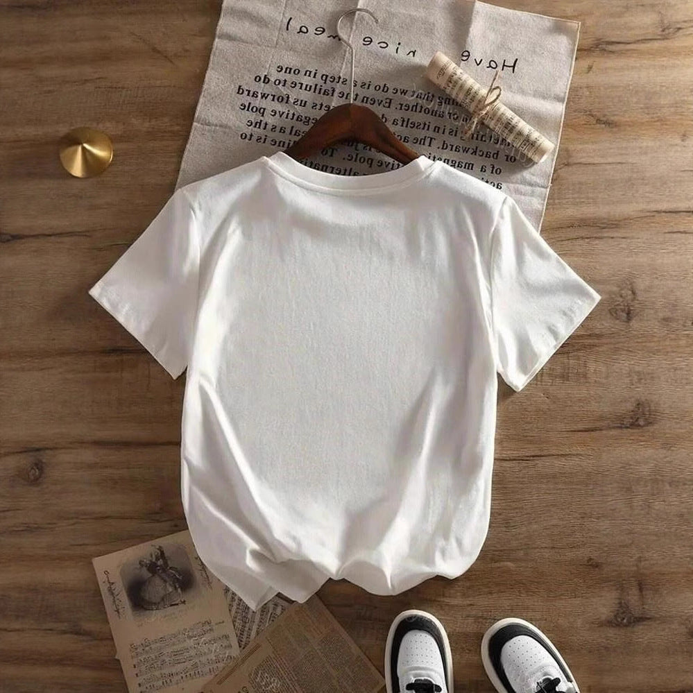 Damen casual T-shirt with striking vintage print Mirla-Eva Jonsson