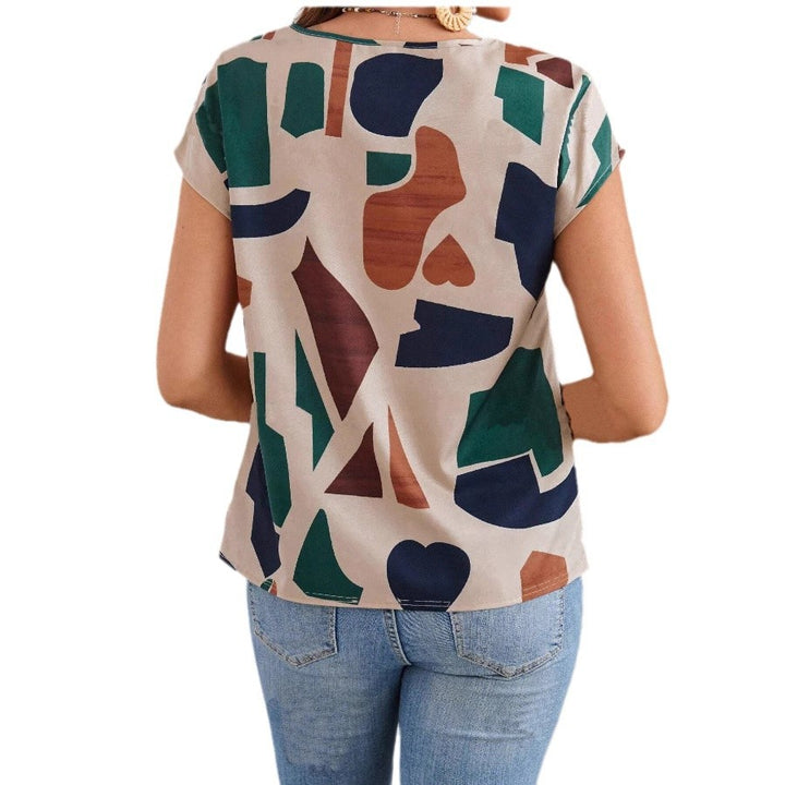 Damen casual blouse with geometric pattern Mirla-Eva Jonsson