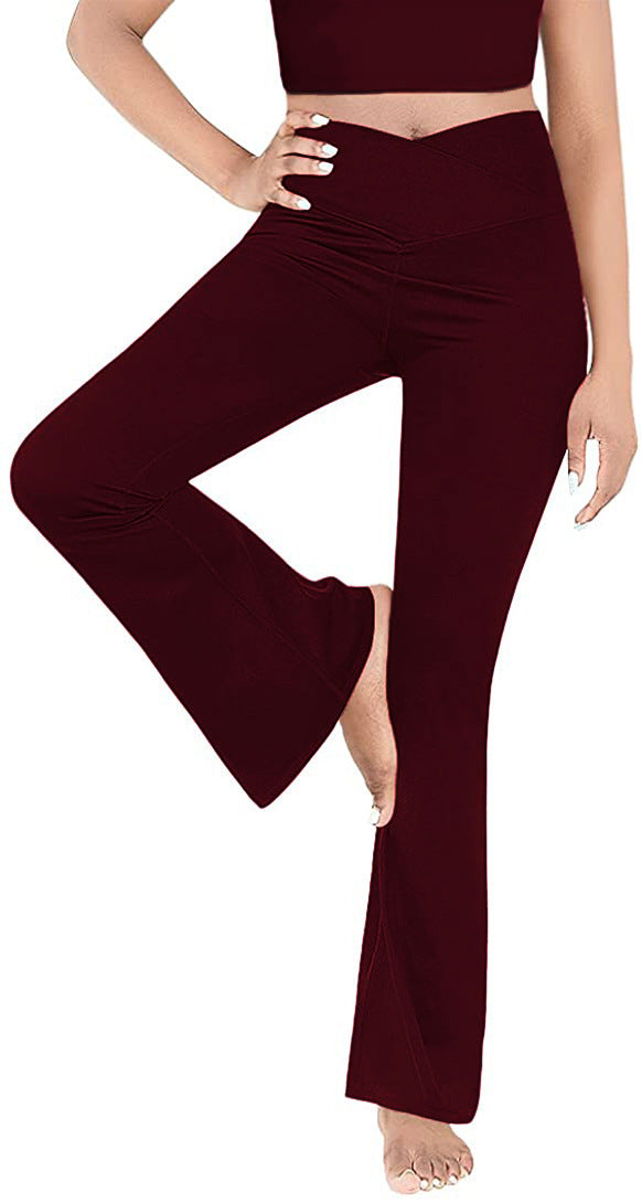 Damen casual bootcut leggings med hög midja och andningsbart material Mirla-Eva Jonsson
