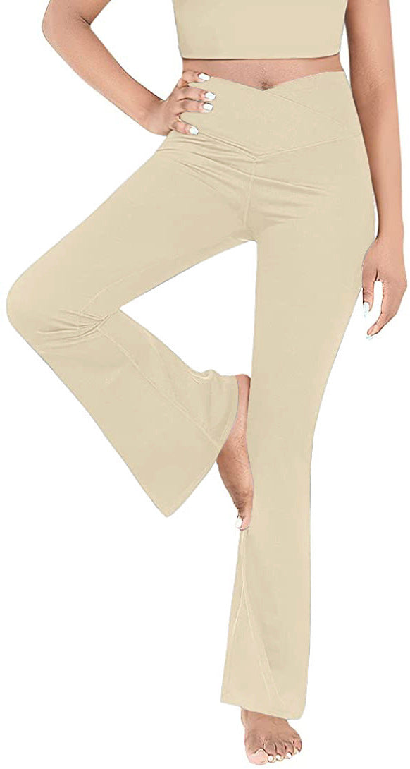 Damen casual bootcut leggings med hög midja och andningsbart material Mirla-Eva Jonsson