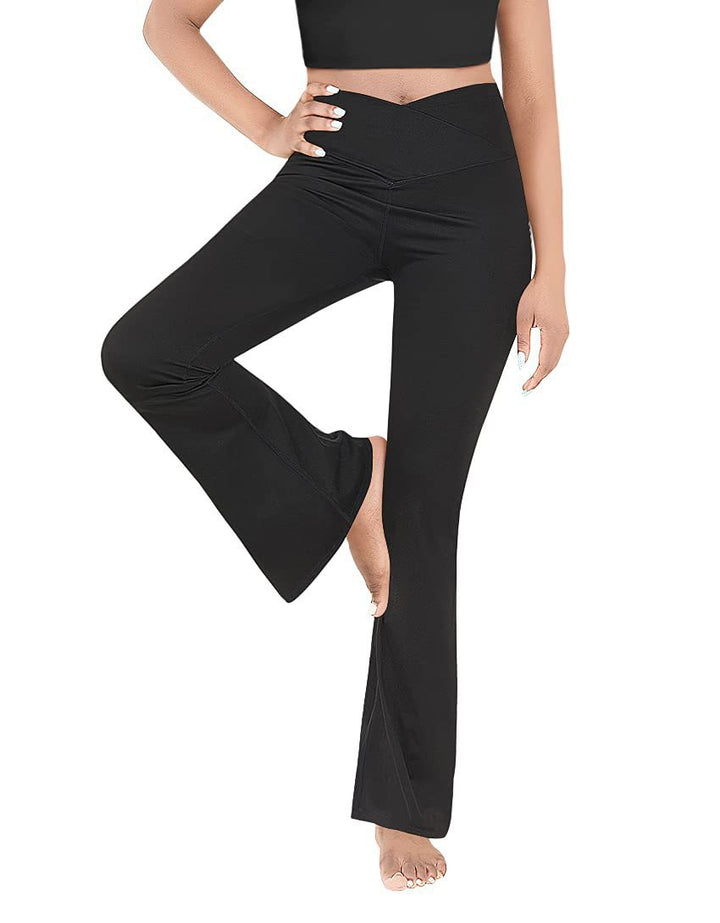 Damen casual bootcut leggings med hög midja och andningsbart material Mirla-Eva Jonsson