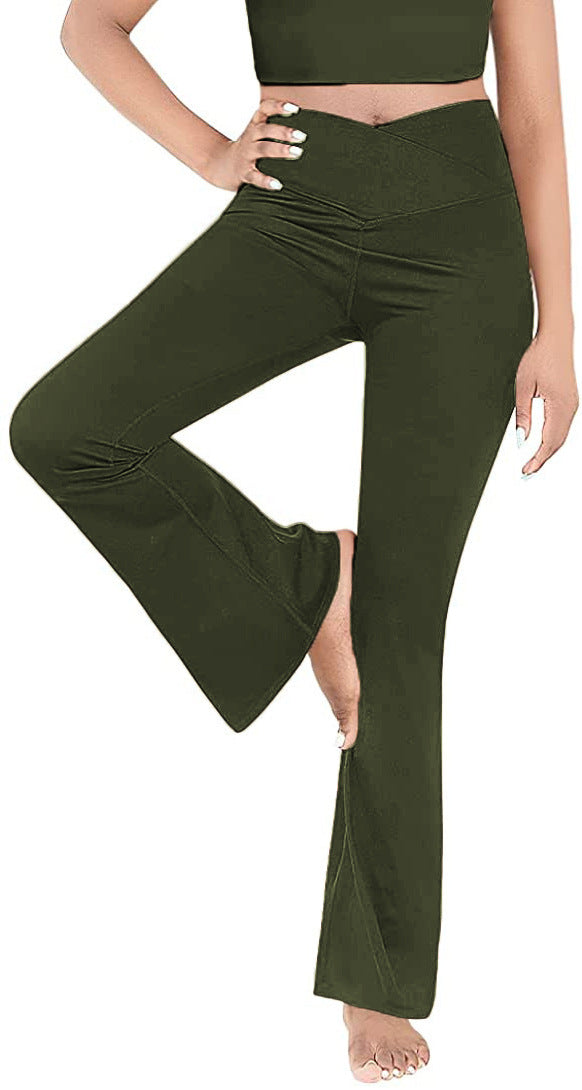 Damen casual bootcut leggings med hög midja och andningsbart material Mirla-Eva Jonsson