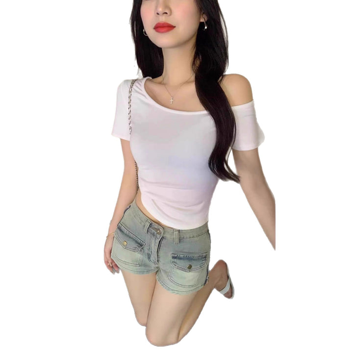 Damen casual crop top in off-shoulder style Mirla-Eva Jonsson