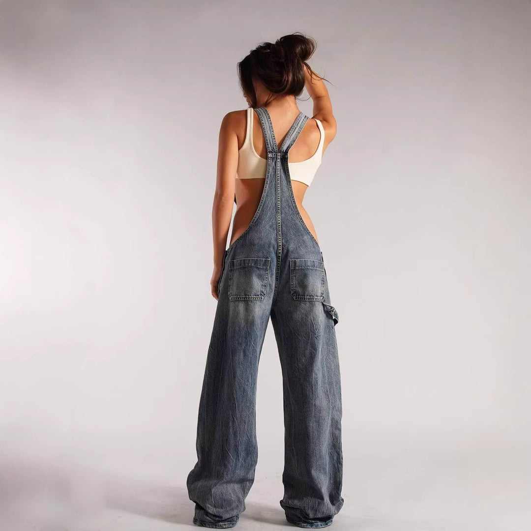 Damen casual denim overall with oversized cut and practical pockets Mirla-Eva Jonsson