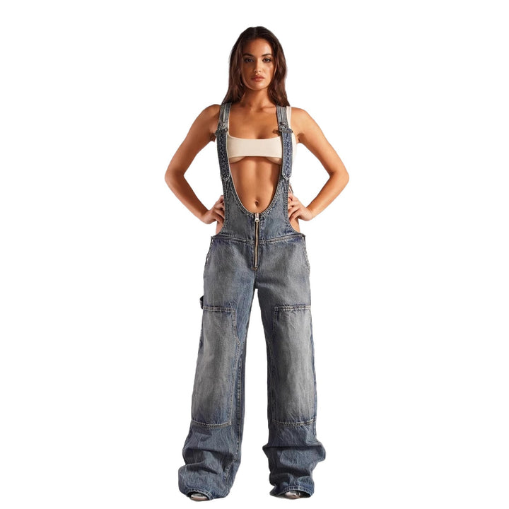 Damen casual denim overall with oversized cut and practical pockets Mirla-Eva Jonsson