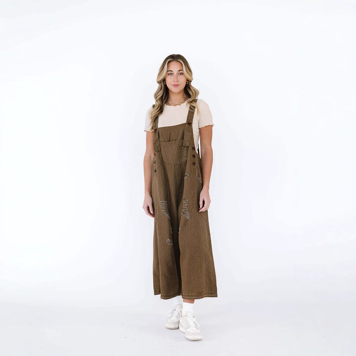 Damen casual denim overalls with trendy destroyed details Mirla-Eva Jonsson