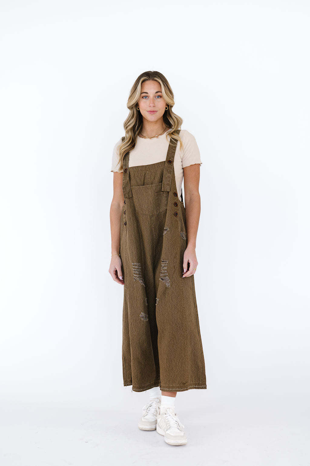 Damen casual denim overalls with trendy destroyed details Mirla-Eva Jonsson