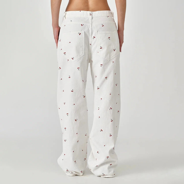 Damen casual high-waist jeans med stiliga destroyed-detaljer Mirla-Eva Jonsson