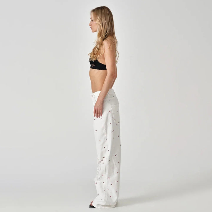 Damen casual high-waist jeans med stiliga destroyed-detaljer Mirla-Eva Jonsson