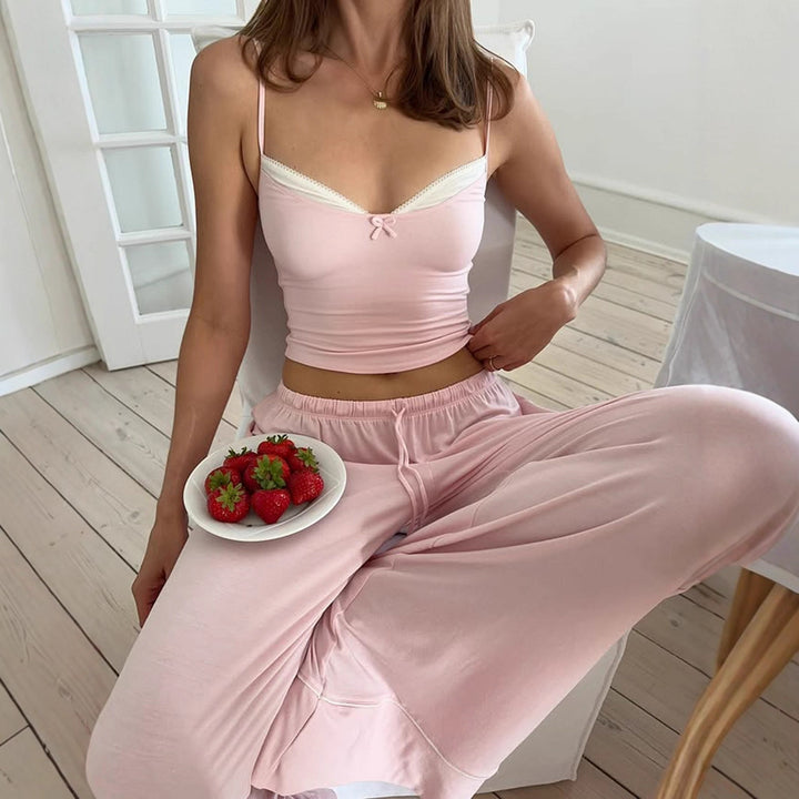 Damen casual jumpsuit mit weitem bein und verstellbarem bund Mirla-Eva Jonsson