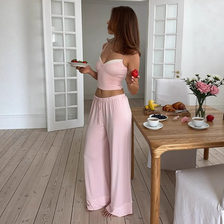 Damen casual jumpsuit mit weitem bein und verstellbarem bund Mirla-Eva Jonsson