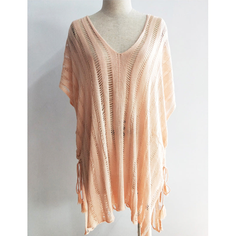 Damen casual knitted blouse with side ties Mirla-Eva Jonsson