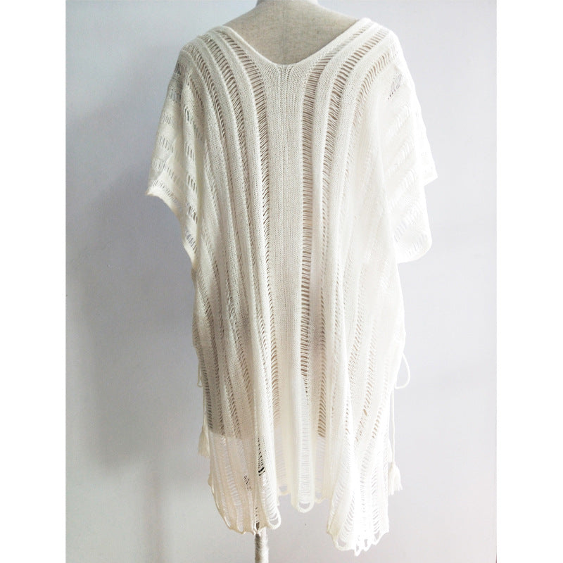 Damen casual knitted blouse with side ties Mirla-Eva Jonsson