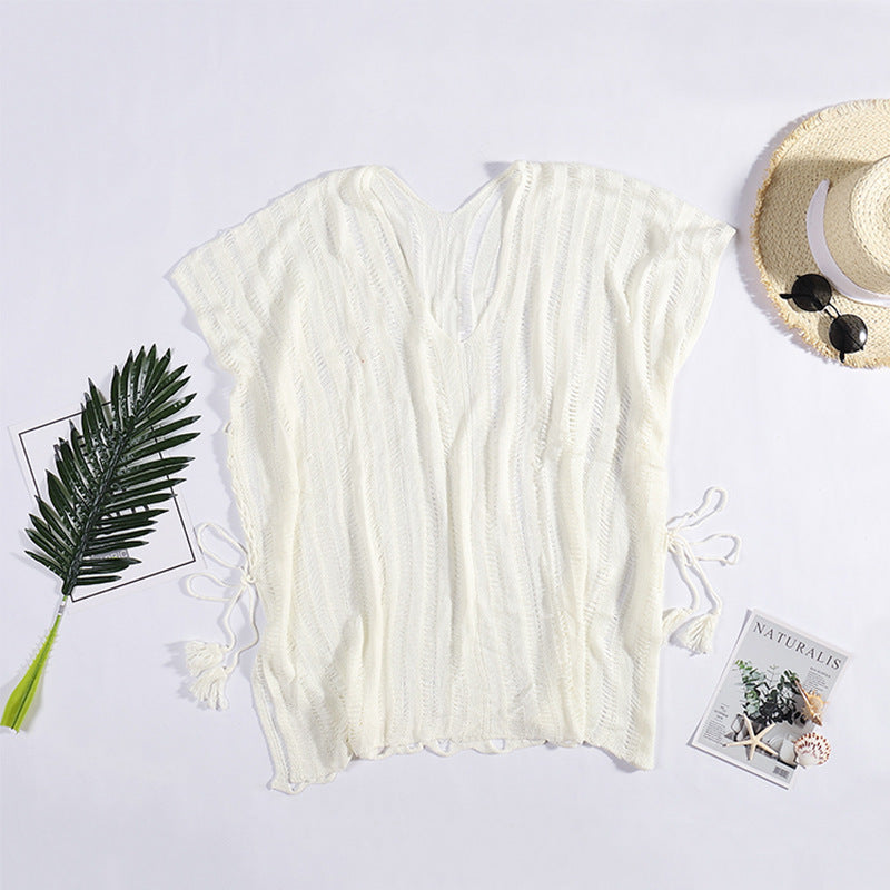 Damen casual knitted blouse with side ties Mirla-Eva Jonsson