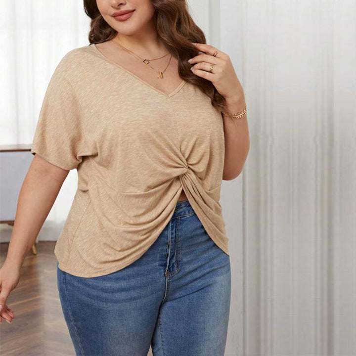 Damen casual, knotted top with V-neck Mirla-Eva Jonsson