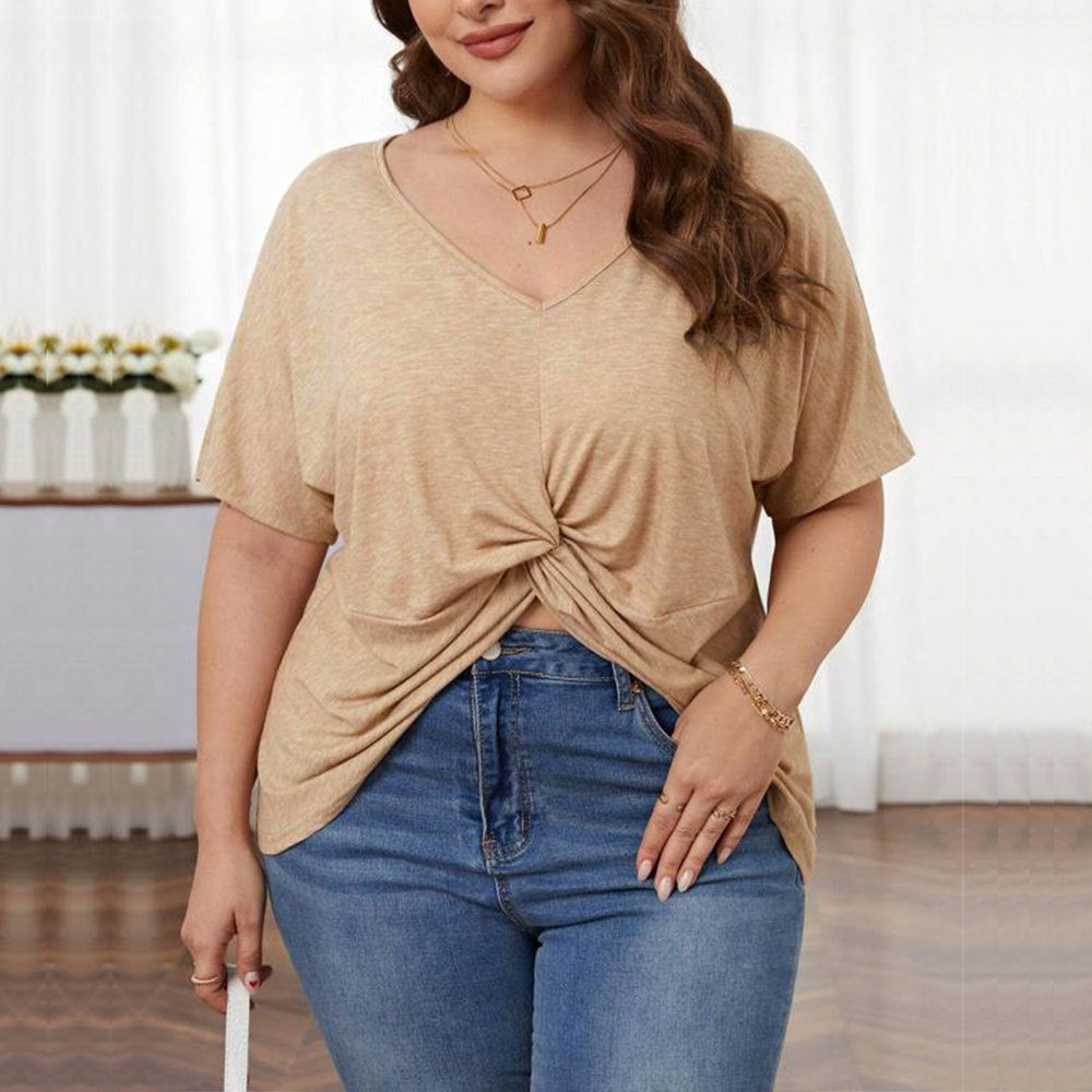 Damen casual, knotted top with V-neck Mirla-Eva Jonsson