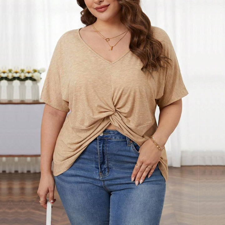 Damen casual, knotted top with V-neck Mirla-Eva Jonsson