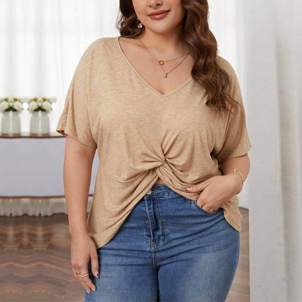 Damen casual, knotted top with V-neck Mirla-Eva Jonsson