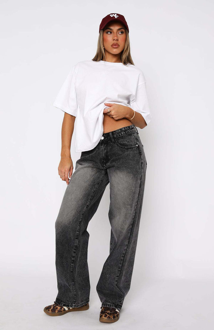 Damen casual loose jeans med hög midja och moderiktig skärning Mirla-Eva Jonsson