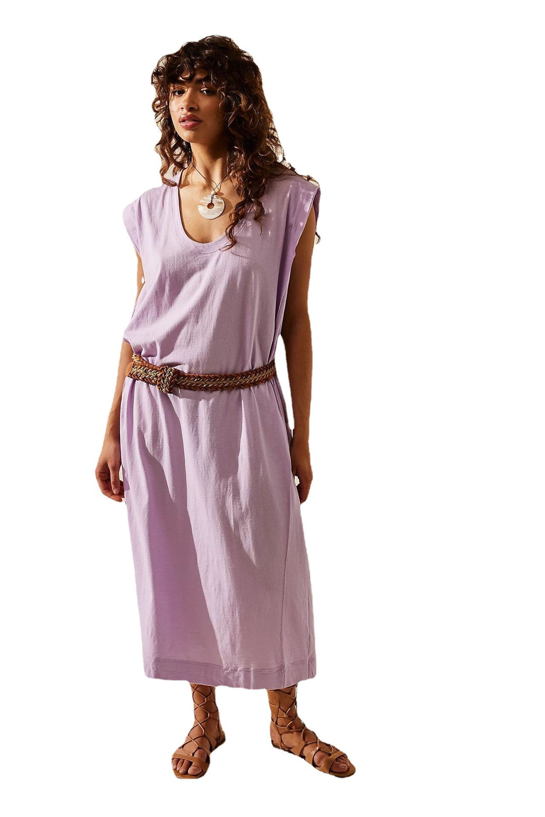 Damen casual maxikleid mit tiefem ausschnitt und seitlichen schlitzen Mirla-Eva Jonsson